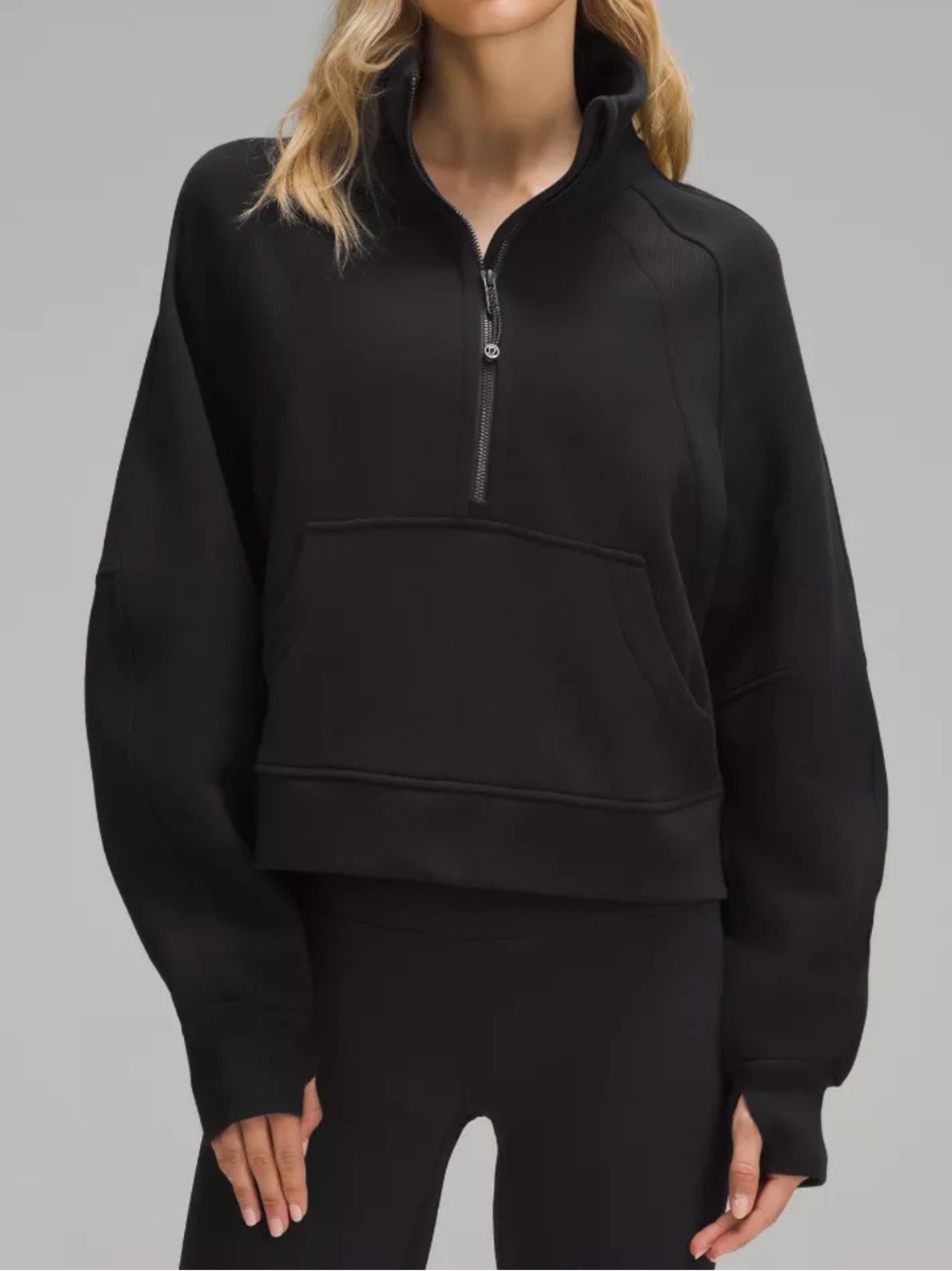 Lululemon Scuba Oversized Funnel Neck Half-Zip Black
